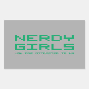 Adesivo Retangular Nerdy Girls 2