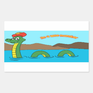 Adesivo Retangular Nessie (monstro de Loch Ness)