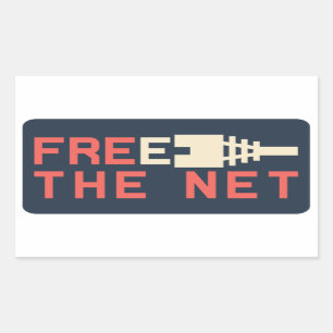 Adesivo Retangular Neutralidade da Internet Livre