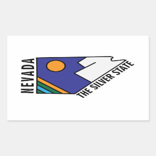 Adesivo Retangular Nevada The Silver State