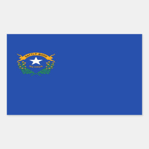 Adesivo Retangular Nevadan Flag, Flag de Nevada