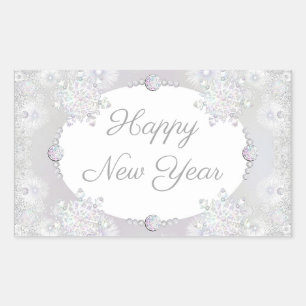 Adesivo Retangular Neve branca