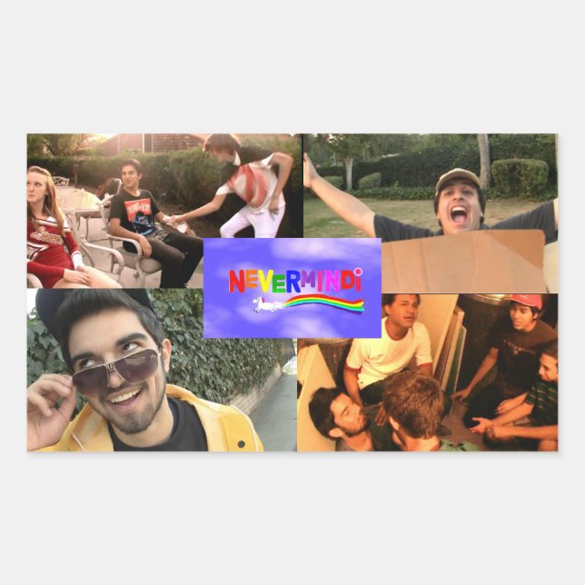 Adesivo Retangular Nevermindi Sticker (Frente)