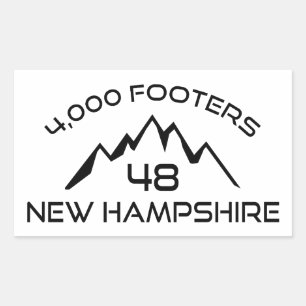 Adesivo Retangular New Hampshire 4000 Footers Mountain