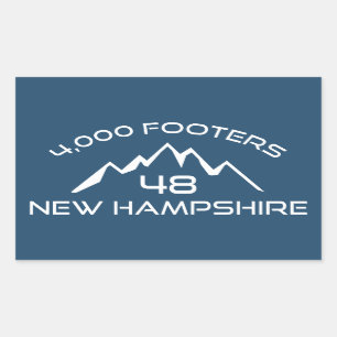Adesivo Retangular New Hampshire 4000 Footers Mountain
