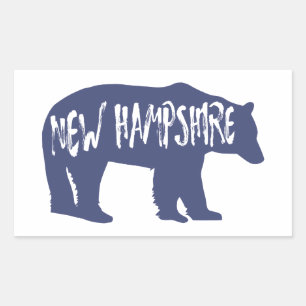 Adesivo Retangular New Hampshire Bear