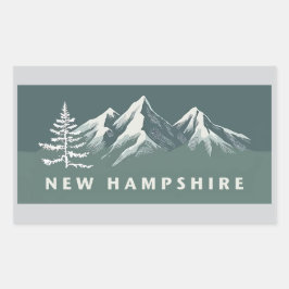 Adesivo Retangular New Hampshire Estados Unidos da América