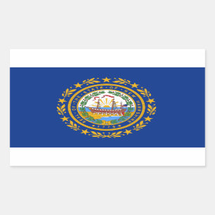 Adesivo Retangular New Hampshire State Flag Sticker