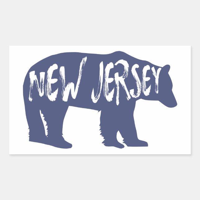 Adesivo Retangular New Jersey Bear (Frente)
