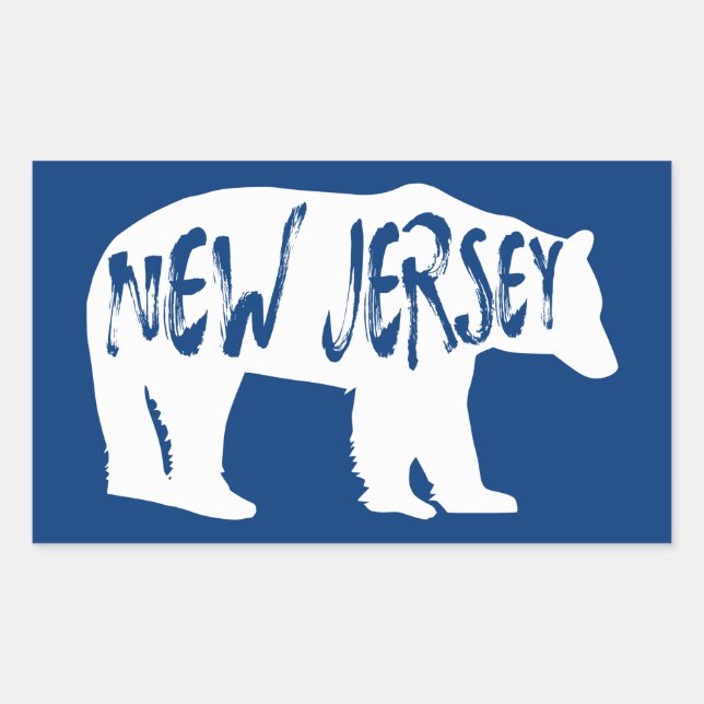 Adesivo Retangular New Jersey Bear (Frente)