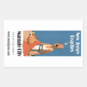 Adesivo Retangular New-jersey encalha a cidade de Margate do ~