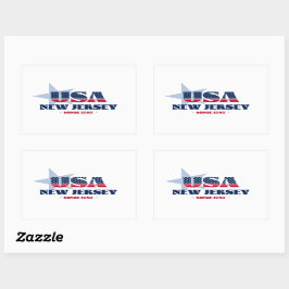 Adesivo Retangular New Jersey My Home State Sticker