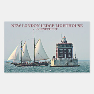 Adesivo Retangular New London Ledge Lighthouse, Connecticut Stickers
