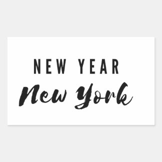 Adesivo Retangular New Year New York