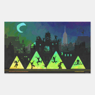 Adesivo Retangular New York Boogie Nights