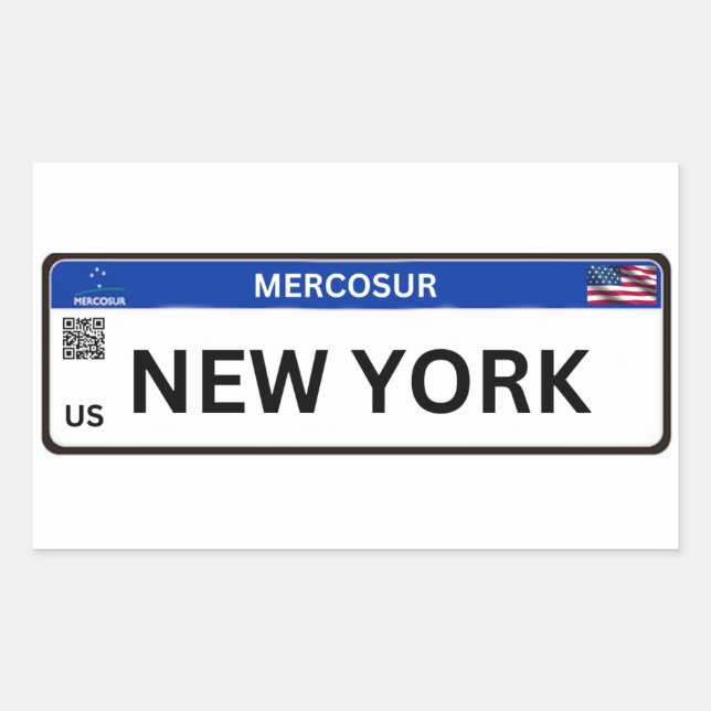 Adesivo Retangular New York Mercosur (Frente)