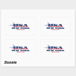 Adesivo Retangular New York My Home State Sticker