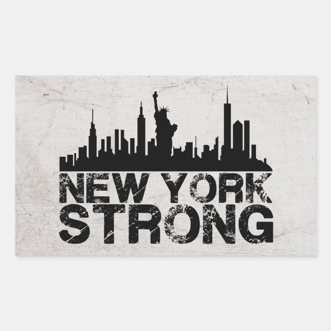 Adesivo Retangular New York Strong (Frente)