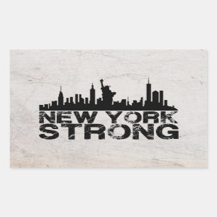 Adesivo Retangular New York Strong