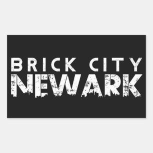 Adesivo Retangular Newark, Nova Jersey - Brick City - STICKERS