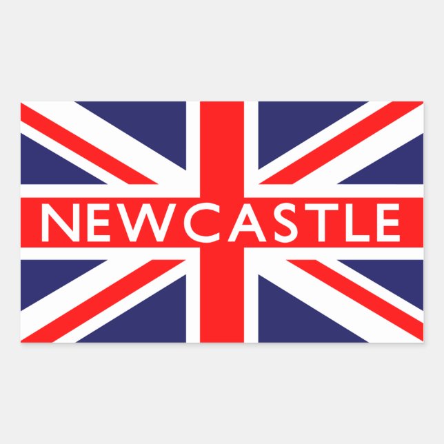Adesivo Retangular Newcastle: British Flag (Frente)