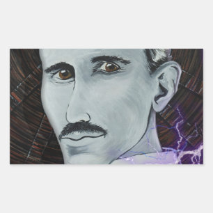 Adesivo Retangular Nikola Tesla
