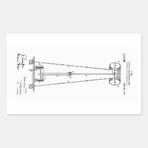 Adesivo Retangular Nikola Tesla Energy Transmission Pantent US1119732