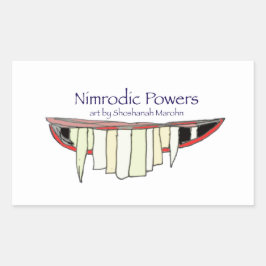 Adesivo Retangular Nimrodic Powers: Arte de Shoshanah Marohn fang vam