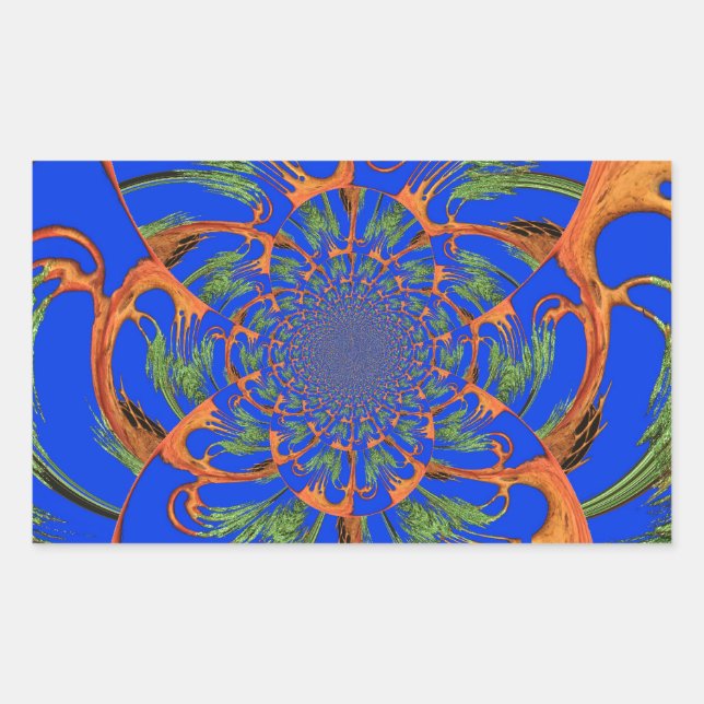 Adesivo Retangular No céu azul: Coleção de Árvores Acácia (Frente)