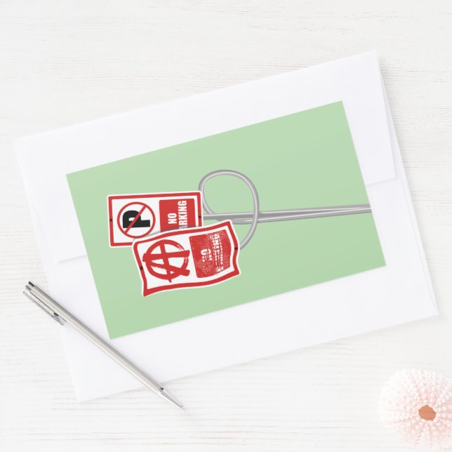 Adesivo Retangular No parking anarchy sign (Envelope)