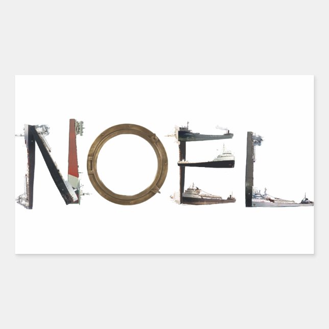 Adesivo Retangular Noel Sticker (Frente)