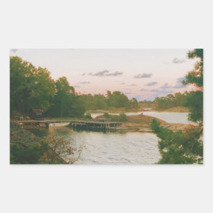 Adesivo Retangular Noite no arquipélago sueco