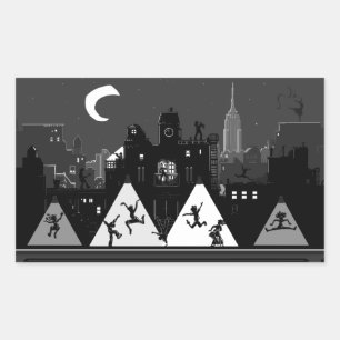 Adesivo Retangular Noites de New York Boogie