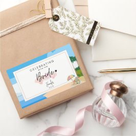 Adesivo Retangular Noiva na Praia, despedida de solteira  