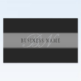 Adesivo Retangular Nome comercial/outro texto de script editável eleg