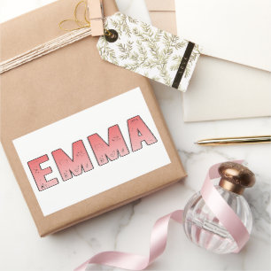 Adesivo Retangular Nome da Emma