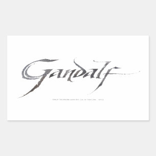 Adesivo Retangular Nome do Gandalf texturizado