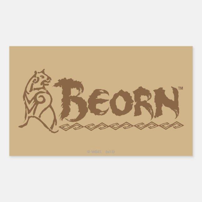 Adesivo Retangular Nome do urso BEORN™ (Frente)