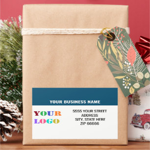 Adesivo Retangular Nome personalizado do logotipo Endereço Autocolant