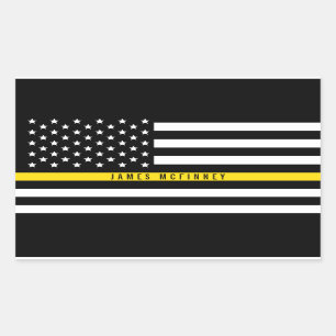 Adesivo Retangular Nome Personalizado do Sinalizador de Despachantes 