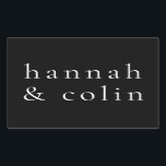 Adesivo Retangular Nomes Pretos Elegantes<br><div class="desc">Elementos: elementos florais de aquarelas, rosas, outras flores, verde, penas, tons escuros ricos. Fontes serif contemporâneas com acentos de script Cores: preto, burgundy, rosa, pincel, mauve, tan, ecru, lavanda, roxo, ameixa, azul empoeirado, verde. Temas: moderno, escuro, elegante, moderno, floral, botânico, jardim, inverno, contemporâneo, exuberante, sofisticado. Coleção: Coleção de Casamentos de...</div>