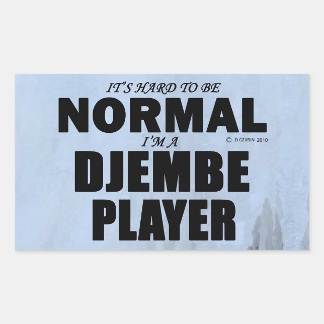 Adesivo Retangular Normal do Leitor Djembe (Frente)