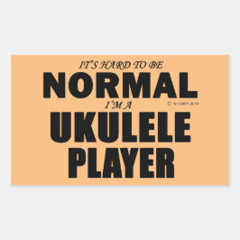 Adesivo Retangular Normal do Ukulele Player