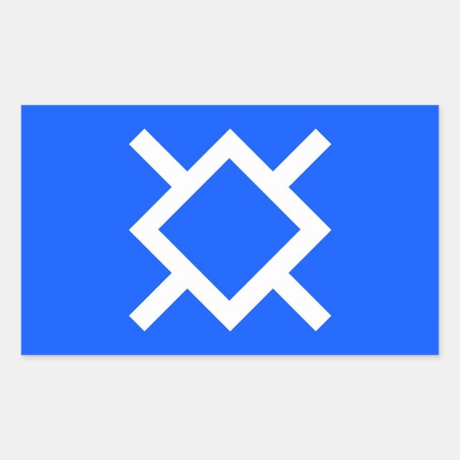 Adesivo Retangular Norte Cheyenne etnia bandeira américa (Frente)