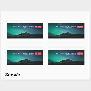 Adesivo Retangular Norte Lights Noruega