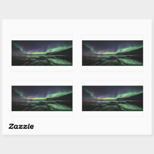 Adesivo Retangular Norte Lights Noruega