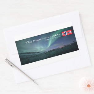 Adesivo Retangular Norte Lights Noruega