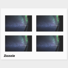 Adesivo Retangular Nortes Luzes Noruega Vinheta retangular