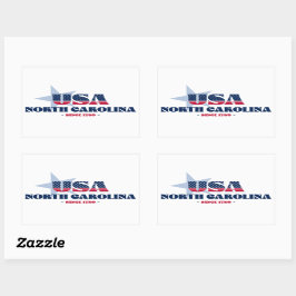 Adesivo Retangular North Carolina My Home State Sticker