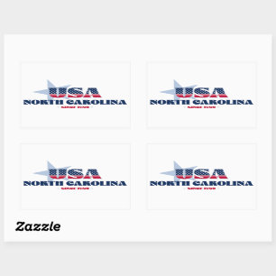 Adesivo Retangular North Carolina My Home State Sticker